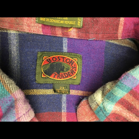 Boston Traders plaid button up. Great plaid colors! Nice heavy fabric. Mens 2X - Picture 5 of 7